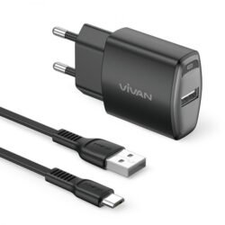 Power Oval 2S Black Vivan Micro USB