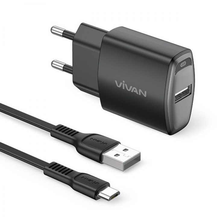 Power Oval 2S Black Vivan Micro USB